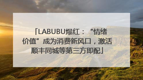 LABUBU爆红：“情绪价值”成为消费新风口，激活顺丰同城等第三方即配