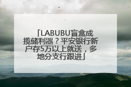 LABUBU盲盒成揽储利器？平安银行新户存5万以上就送，多地分支行跟进