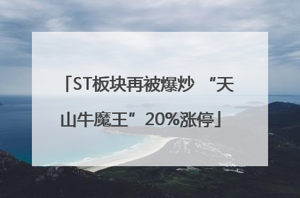 ST板块再被爆炒 “天山牛魔王”20%涨停